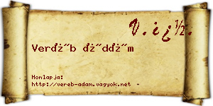 Veréb Ádám névjegykártya